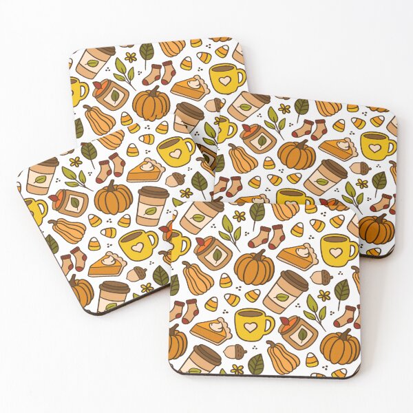 Item preview, Cute and Cozy Fall Autumn Pumpkin Pattern designed and sold by Olive Lane Creative.