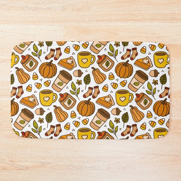 Item preview, Cute and Cozy Fall Autumn Pumpkin Pattern designed and sold by Olive Lane Creative.