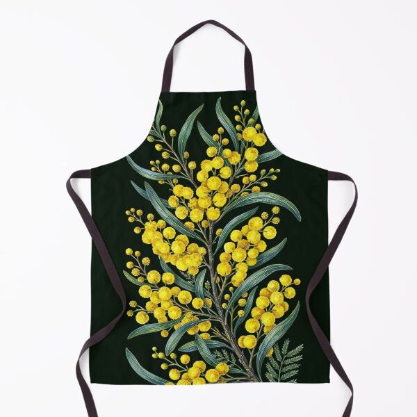 Item preview, Golden Wattle Flower Watercolor Botanical Art designed and sold by LinaValearte.