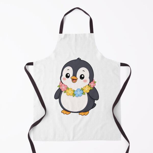 Artikelvorschau, Cute Penguin Wearing Flower Lei Kawaii Tropical Design entworfen und verkauft von Seculinator.