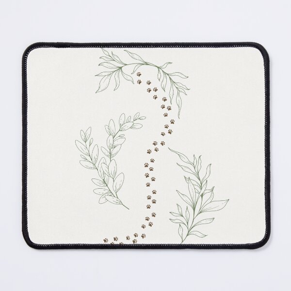 Item preview, Aesthetic Paw Prints in Sage Green Botanical Garden – Minimalist Line Art designed and sold by CreationSpace3005.