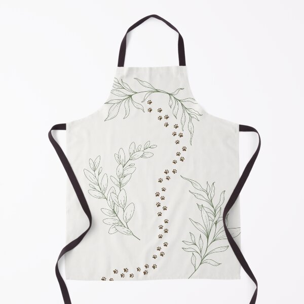 Item preview, Aesthetic Paw Prints in Sage Green Botanical Garden – Minimalist Line Art designed and sold by CreationSpace3005.