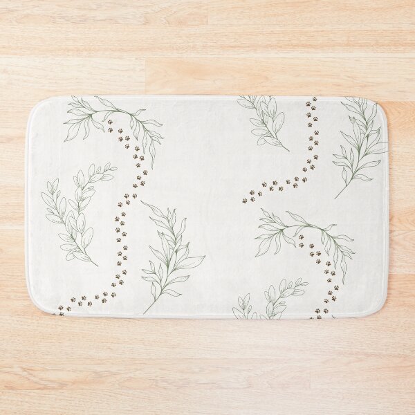 Item preview, Aesthetic Paw Prints in Sage Green Botanical Garden – Minimalist Line Art designed and sold by CreationSpace3005.