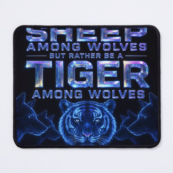 Item preview, Be a Tiger Not a Sheep – Neon Cyberpunk Motivation Wolf Pack Streetwear Design designed and sold by Imagetore.