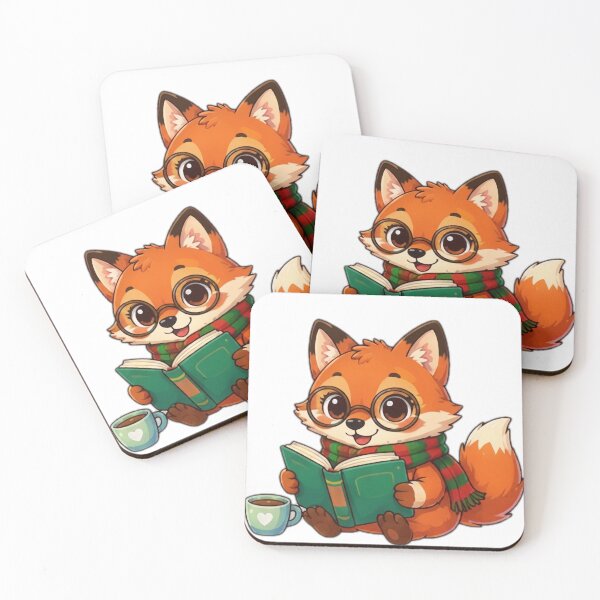 Item preview, Cute Bookworm Fox Reading Adventure Stories designed and sold by DailyDoodlesBySumbul.