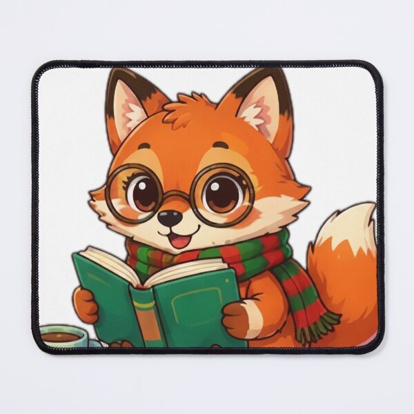 Item preview, Cute Bookworm Fox Reading Adventure Stories designed and sold by DailyDoodlesBySumbul.