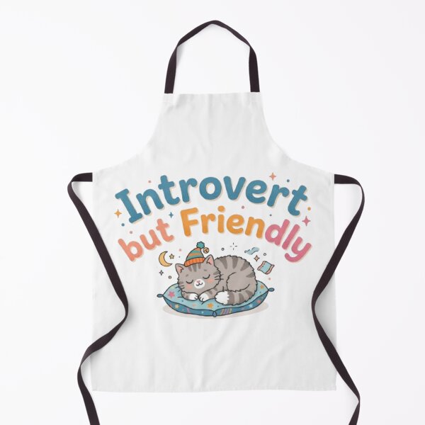 Item preview, Introvert But Friendly T-Shirt | Cute Sleepy Cat | Funny Introvert Quote designed and sold by Faisal Shah.