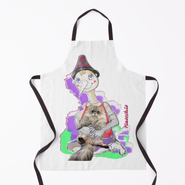 Item preview, Playing Wood PINOCCHIO Doll with Persian Cat (Original Drawing by ACCI) designed and sold by VanyssaGraphics.