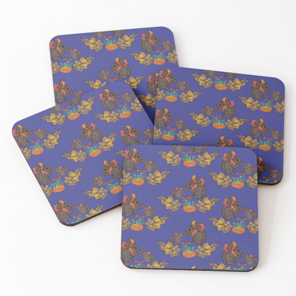 Item preview, Squirrels and Pumpkins on Blue designed and sold by Digitalmyth's Designs.