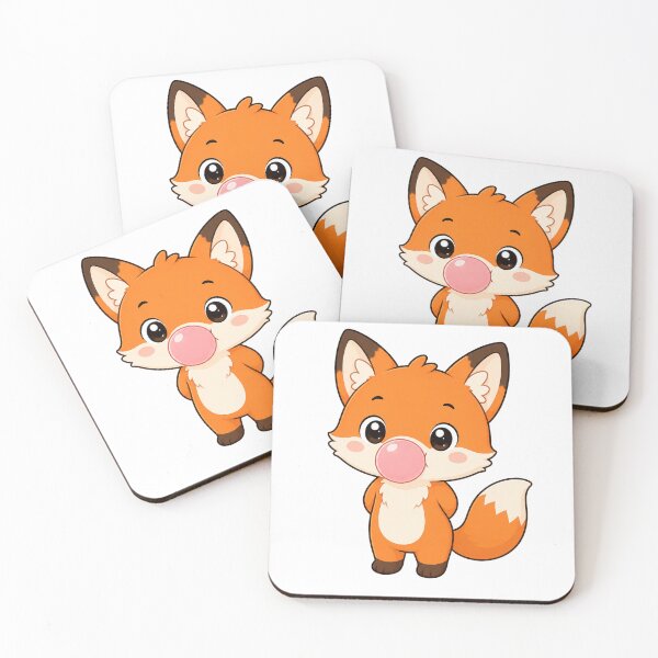 Item preview, Cute Fox Blowing Bubble Gum Kawaii Cartoon Fun Design designed and sold by Seculinator.