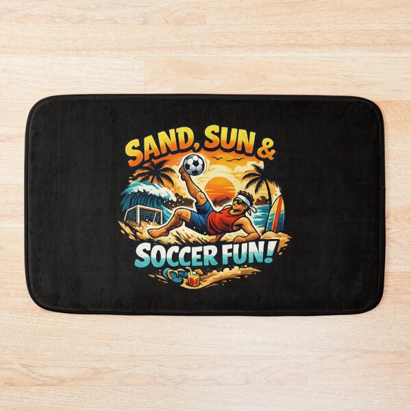 Item preview, Sand, Sun & Soccer Fun – Beach Soccer Sunset Summer  designed and sold by SidTastic .