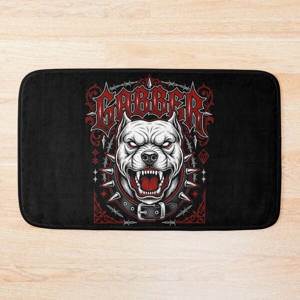Item preview, Gabber Pitbull Hardcore Techno Rave Tattoo designed and sold by SPAZE-Typo.
