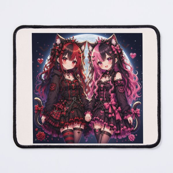Item preview, Twin Gothic Neko Girls Dark Romance designed and sold by Revyra.