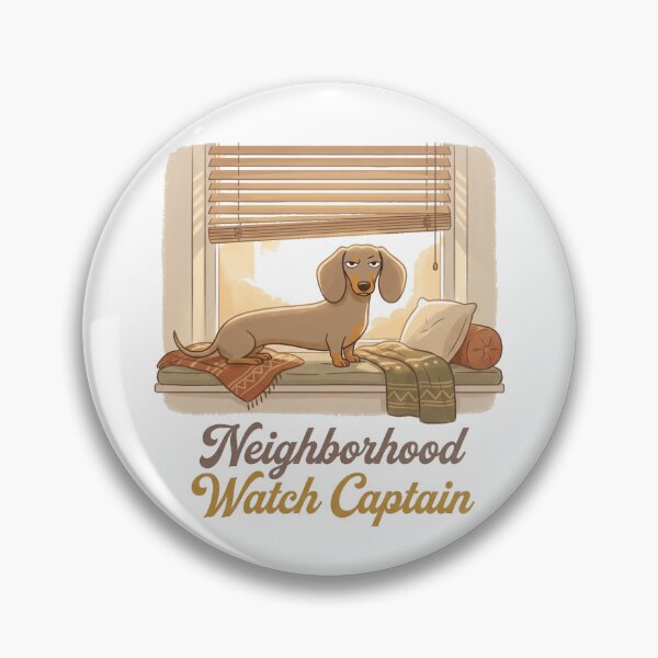 Item preview, Neighborhood Watch Captain | Funny Dachshund & Wiener Dog Design designed and sold by jgoteiner.