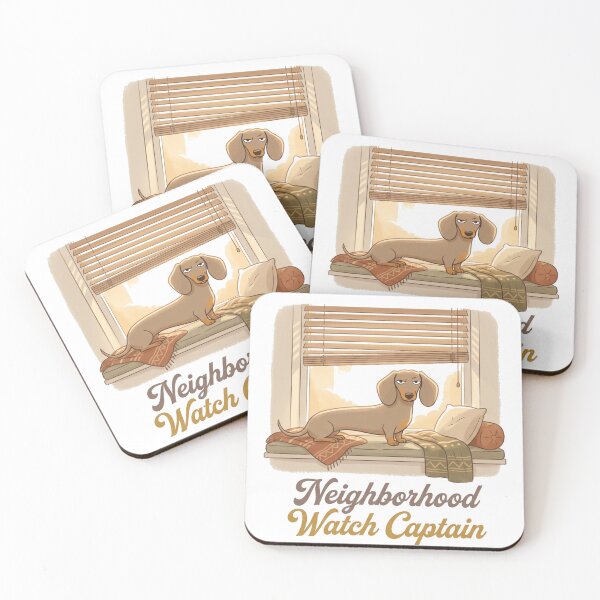 Item preview, Neighborhood Watch Captain | Funny Dachshund & Wiener Dog Design designed and sold by jgoteiner.
