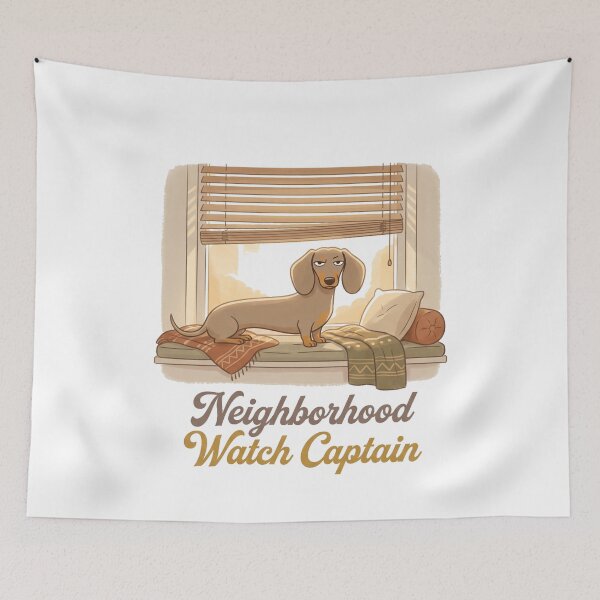 Item preview, Neighborhood Watch Captain | Funny Dachshund & Wiener Dog Design designed and sold by jgoteiner.