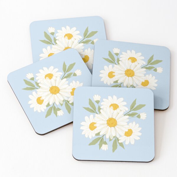 Item preview, White Daisy Bouquet | Soft Botanical Floral Art Print & Sticker designed and sold by Olive Thread Co..