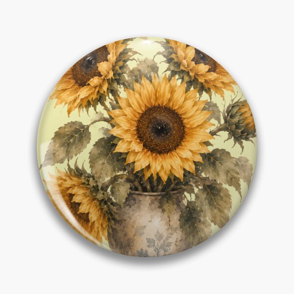 Item preview, Bouquet of sunflowers in an antique vase designed and sold by TommyDraws-5-.