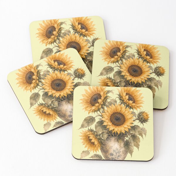 Item preview, Bouquet of sunflowers in an antique vase designed and sold by TommyDraws-5-.
