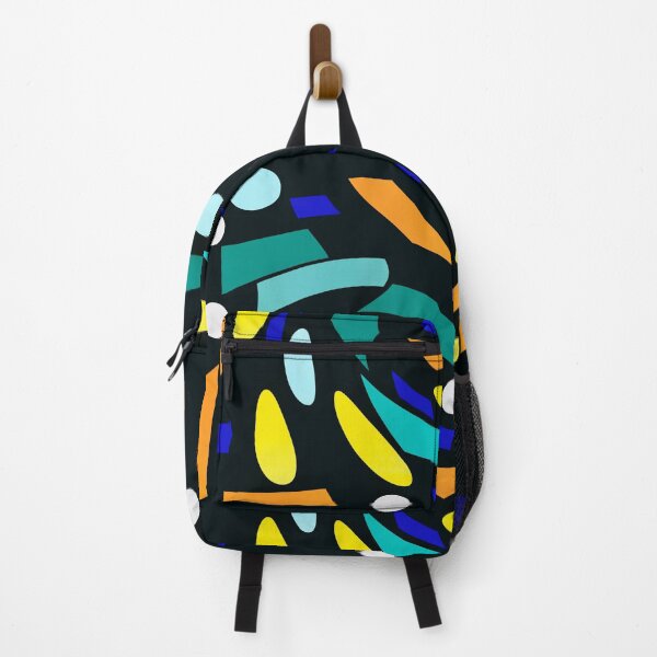 Item preview, Vibrant Abstract Shapes on Black designed and sold by Elaine M Hayward .