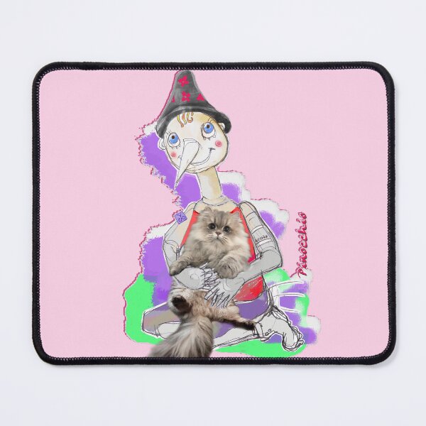 Item preview, Playing Wood PINOCCHIO Doll with Persian Cat (Original Drawing by ACCI) designed and sold by VanyssaGraphics.