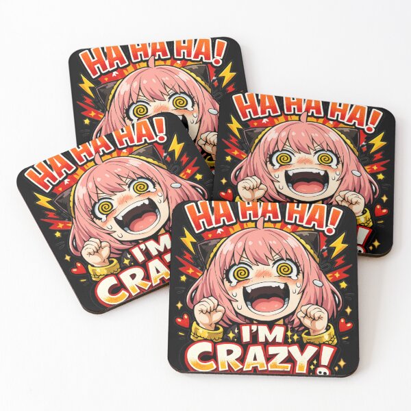 Item preview, HA HA HA I'M CRAZY Anime Girl Pink Hair Meme T-Shirt designed and sold by IMOBILYARI.