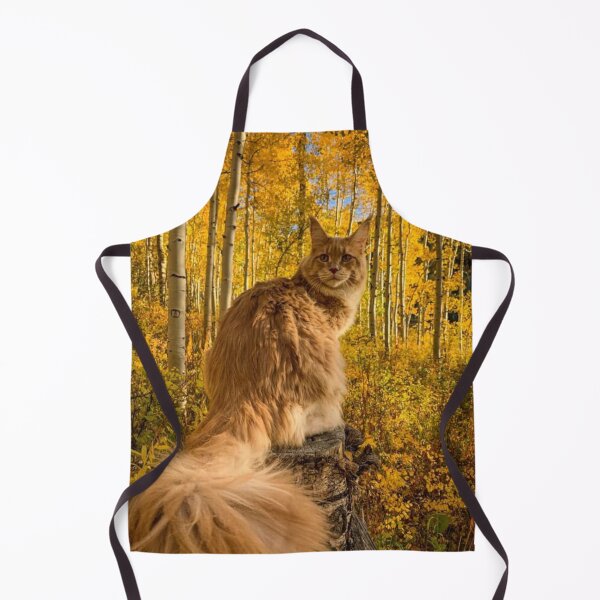 Item preview, Majestic Maine Coon in an Autumn Forest | Golden Fall Cat designed and sold by Jesus-istheway.