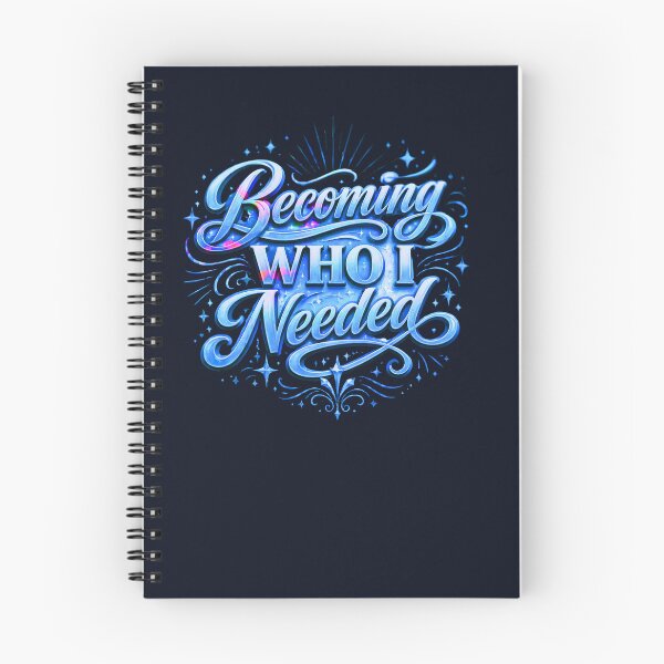 Item preview, Becoming Who I Needed Blue Retro Typography designed and sold by TrinovaCreates.