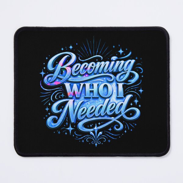 Item preview, Becoming Who I Needed Blue Retro Typography designed and sold by TrinovaCreates.