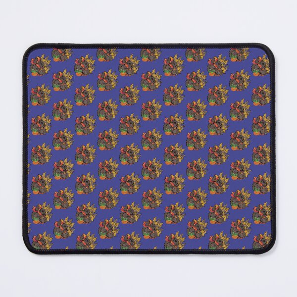 Item preview, Squirrels with Pumpkins and Acorns on Blue designed and sold by Digitalmyth's Designs.