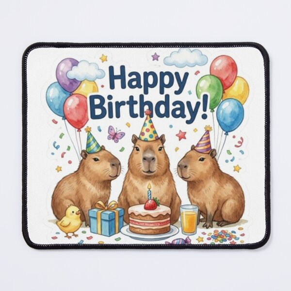 Item preview, Capybara Friends Birthday designed and sold by Snurly.