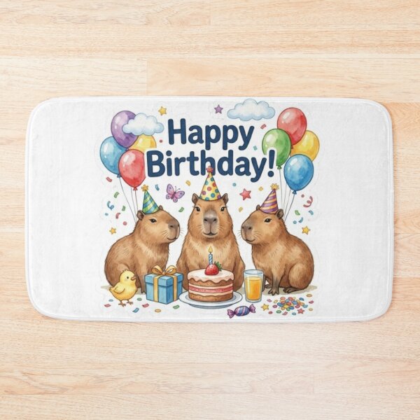 Item preview, Capybara Friends Birthday designed and sold by Snurly.