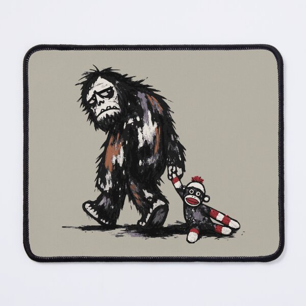 Item preview, Funny Cryptid Bigfoot Bedtime Sock Monkey Stuffie designed and sold by TackyTime.
