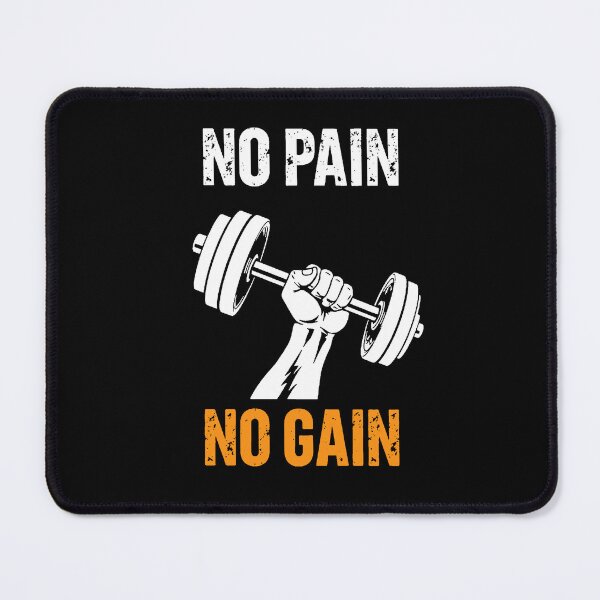 Item preview, No Pain No Gain | Motivational Gym Design Weight Bar designed and sold by AstronautMerch.