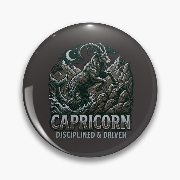 Item preview, Capricorn Daily Horoscope Zodiac Sign | Disciplined & Driven Sea Goat | Astrology Gift | Celestial Mountain Design designed and sold by Bhaskar Digital Art.