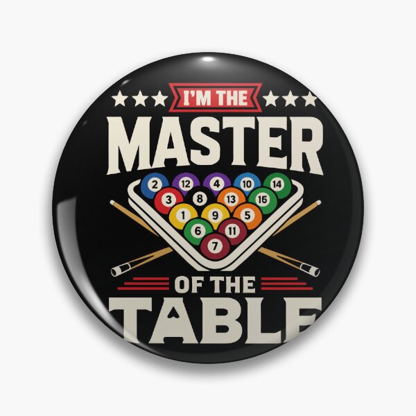 Item preview, I'm the Master of the Table | Billiards Pool Player Vintage Quote designed and sold by Huddy-clothes.