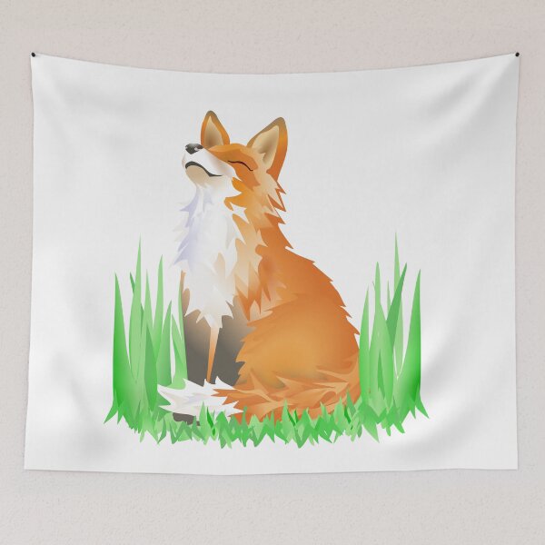 Item preview, Contented Fox with white background designed and sold by Adamo-illustration.