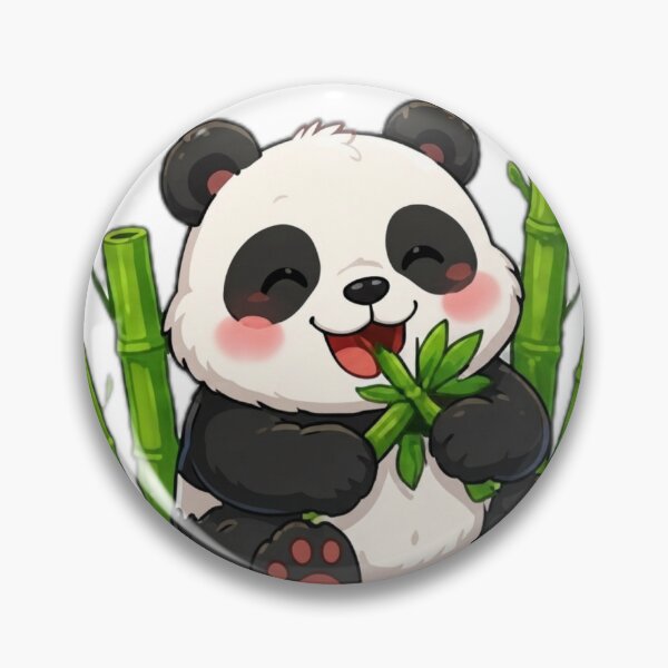 Item preview, Cute Kawaii Panda Eating Bamboo designed and sold by DailyDoodlesBySumbul.
