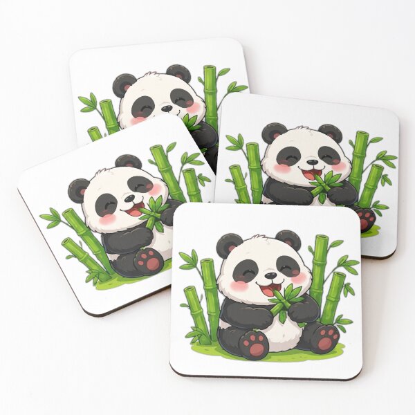 Item preview, Cute Kawaii Panda Eating Bamboo designed and sold by DailyDoodlesBySumbul.