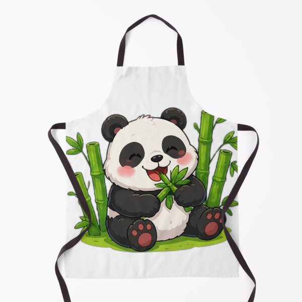 Item preview, Cute Kawaii Panda Eating Bamboo designed and sold by DailyDoodlesBySumbul.