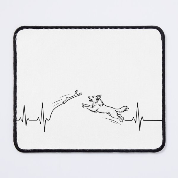 Item preview, ❤️ HEARTBEAT COLLECITON ❤️ - Heartbeat Dog - Joyful dog chasing heartbeat arc - German Shepherd designed and sold by WheelieGdArt.