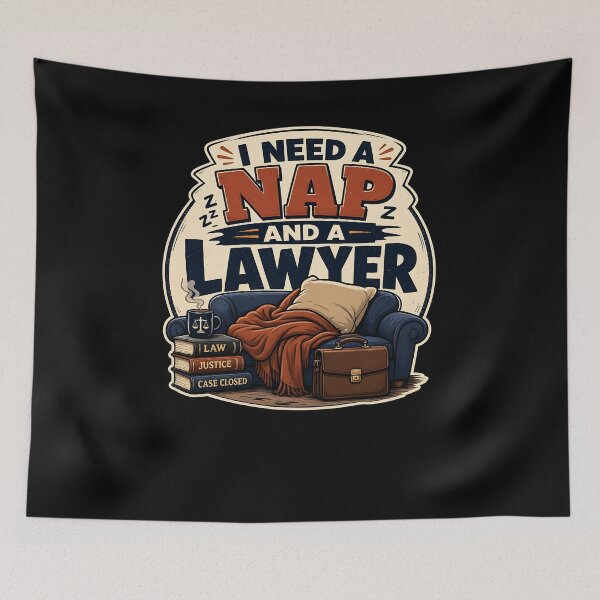 Item preview, I Need A Nap And A Lawyer designed and sold by FreshPixelArt.