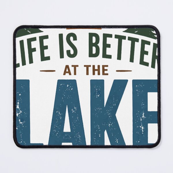 Item preview, Life Is Better at the Lake Vintage Design designed and sold by BrewMood Studio.