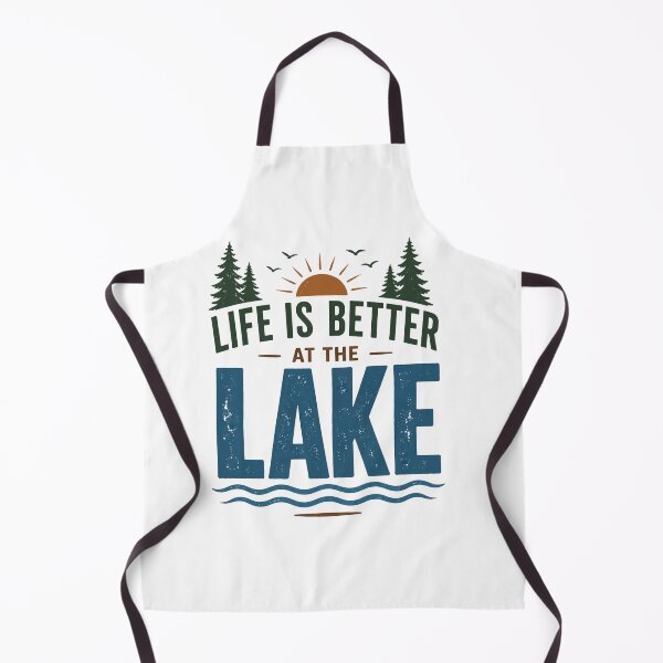 Item preview, Life Is Better at the Lake Vintage Design designed and sold by BrewMood Studio.