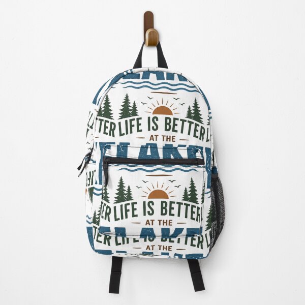 Item preview, Life Is Better at the Lake Vintage Design designed and sold by BrewMood Studio.