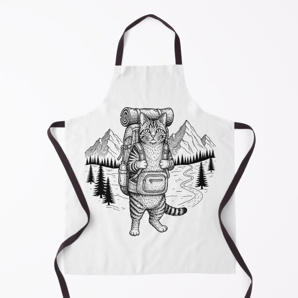 Item preview, Cute Hiking Cats Backpacking Adventure Illustration designed and sold by Rahamkshop.