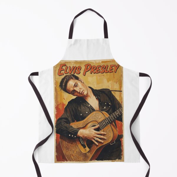 Item preview, Elvis Presley Vintage Oil Painting Guitar Wall Art designed and sold by ElvisVintagePosters.