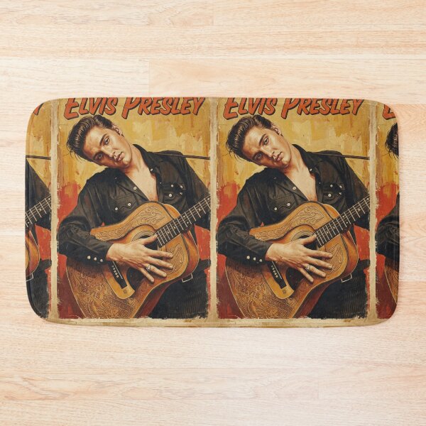 Item preview, Elvis Presley Vintage Oil Painting Guitar Wall Art designed and sold by ElvisVintagePosters.