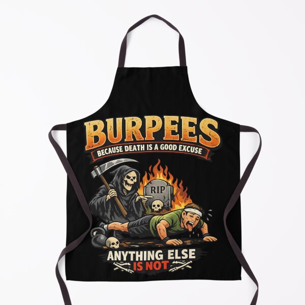 Item preview, Burpees Because Death Is a Good Excuse - Funny Workout Fitness Humor designed and sold by SidTastic .