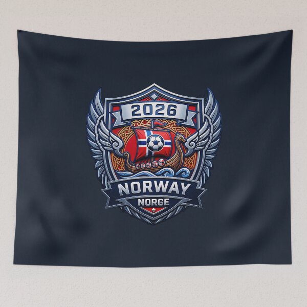 Item preview, Norway 2026 Football Fan Shield Soccer Supporter Badge  designed and sold by gear-posters.